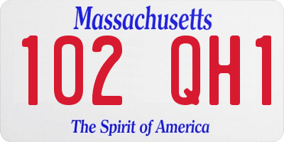 MA license plate 102QH1