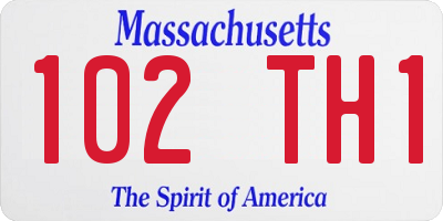 MA license plate 102TH1