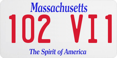 MA license plate 102VI1