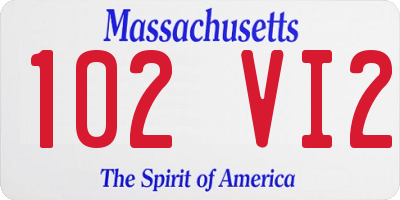 MA license plate 102VI2