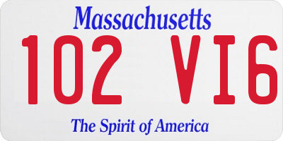 MA license plate 102VI6