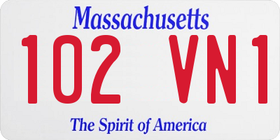 MA license plate 102VN1