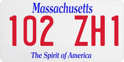 MA license plate 102ZH1