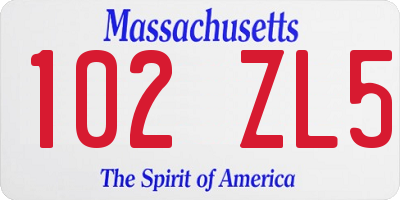 MA license plate 102ZL5