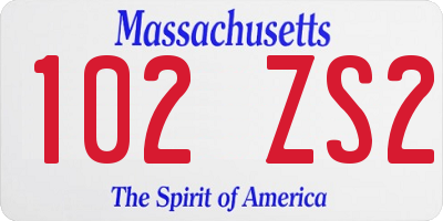 MA license plate 102ZS2
