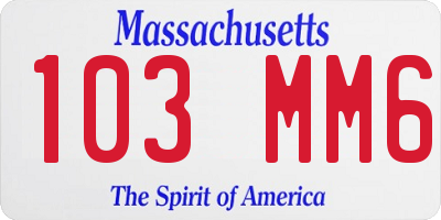 MA license plate 103MM6