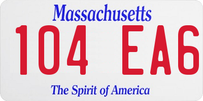 MA license plate 104EA6