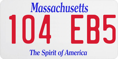 MA license plate 104EB5