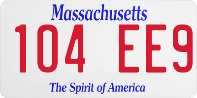 MA license plate 104EE9