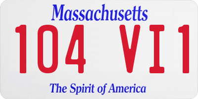 MA license plate 104VI1
