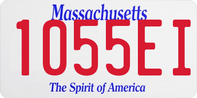 MA license plate 1055EI