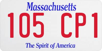 MA license plate 105CP1