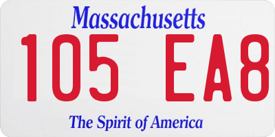 MA license plate 105EA8