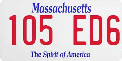 MA license plate 105ED6