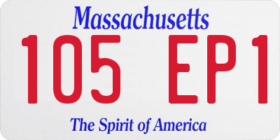 MA license plate 105EP1