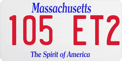 MA license plate 105ET2