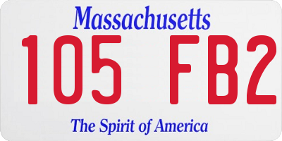 MA license plate 105FB2