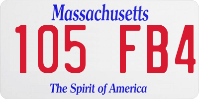 MA license plate 105FB4