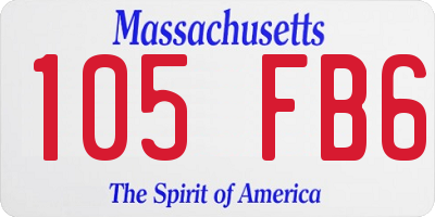 MA license plate 105FB6
