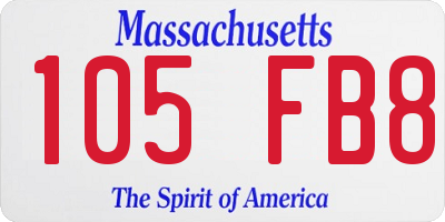 MA license plate 105FB8