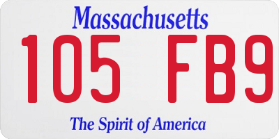 MA license plate 105FB9
