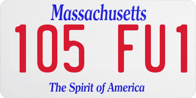 MA license plate 105FU1