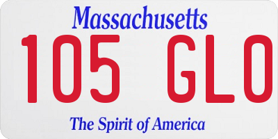 MA license plate 105GL0