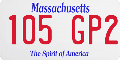 MA license plate 105GP2