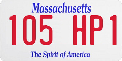 MA license plate 105HP1