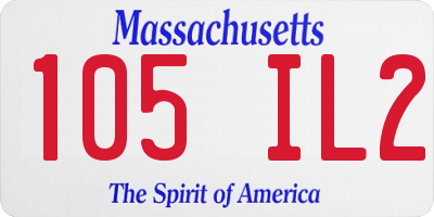 MA license plate 105IL2