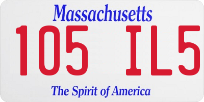 MA license plate 105IL5