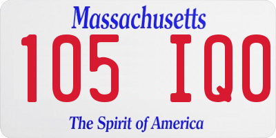 MA license plate 105IQ0