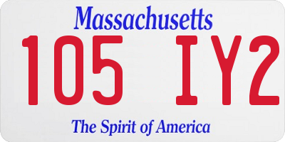 MA license plate 105IY2
