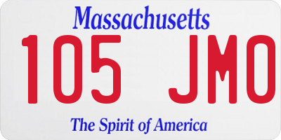 MA license plate 105JM0
