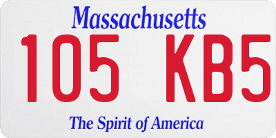 MA license plate 105KB5