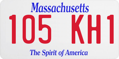 MA license plate 105KH1