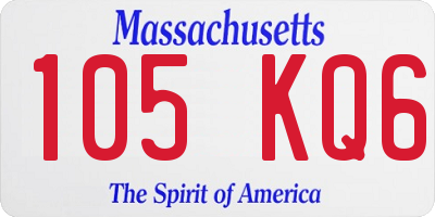 MA license plate 105KQ6