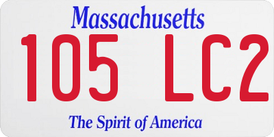MA license plate 105LC2
