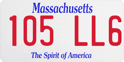 MA license plate 105LL6