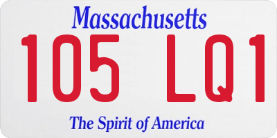 MA license plate 105LQ1