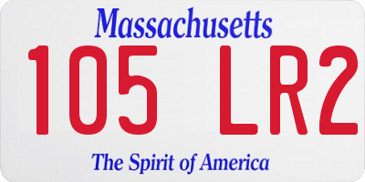 MA license plate 105LR2