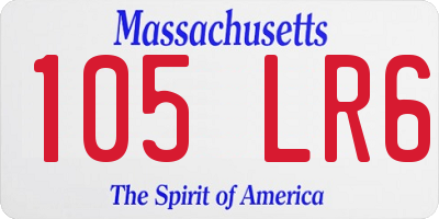 MA license plate 105LR6