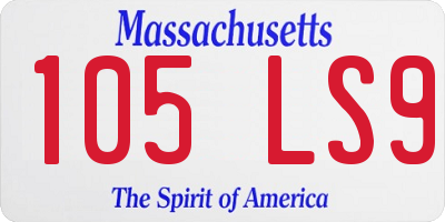 MA license plate 105LS9