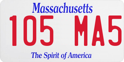 MA license plate 105MA5