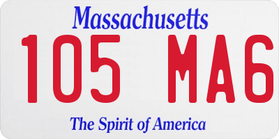 MA license plate 105MA6