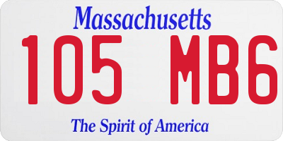MA license plate 105MB6