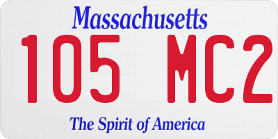 MA license plate 105MC2