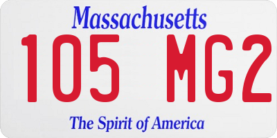MA license plate 105MG2