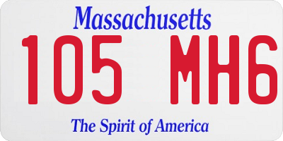 MA license plate 105MH6