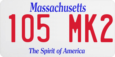 MA license plate 105MK2